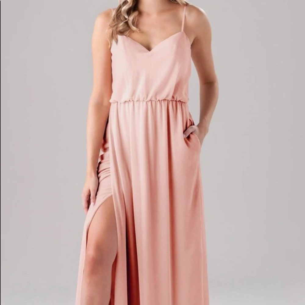 $10 SALE Kennedy Blue Peach Maxi Dress / Bridesmaid Dress